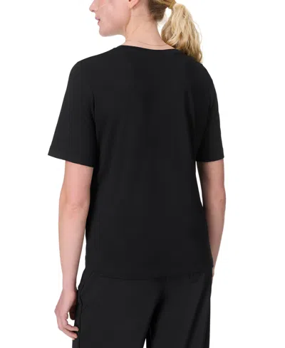 Sweaty Betty Womens Black Essential Crew Neck Cotton-jersey T-shirt Xxs In Black
