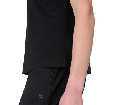 Sweaty Betty Womens Black Essential Crew Neck Cotton-jersey T-shirt Xxs In Black