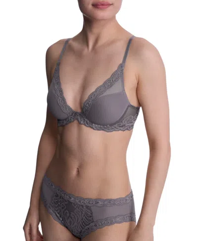 Natori Women's Feathers Lace Contour Underwire Plunge Bra 730023