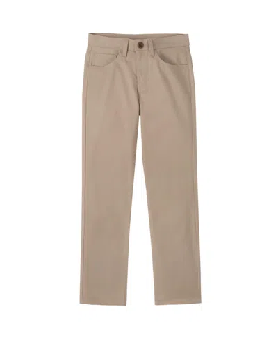 Nautica Husky Boys Twill Pant In Brown