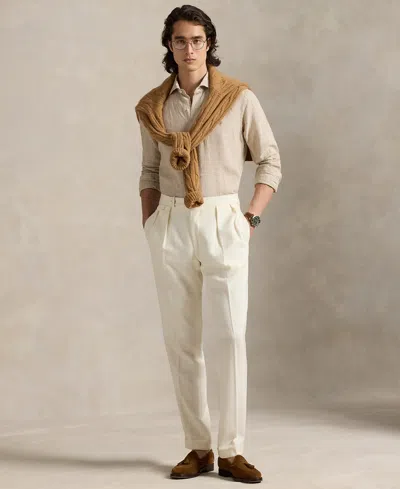 Polo Ralph Lauren Classic Fit Houndstooth Linen Button-up Shirt