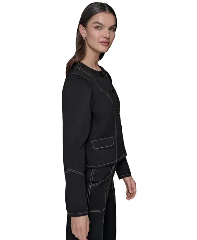 Karl Lagerfeld Women's Cropped Denim Jacket