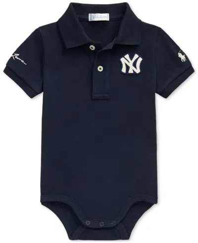 Polo Ralph Lauren Baby New York Yankees Bodysuit In Blue