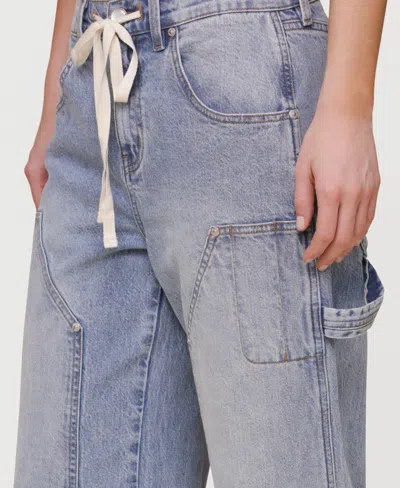 Avec Les Filles Women's Drawstring Cropped Utility Jeans
