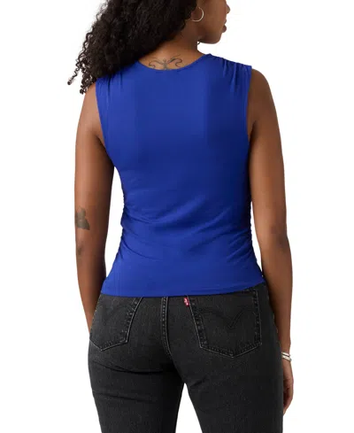 Levi's Crystal Ruched Top In Blue