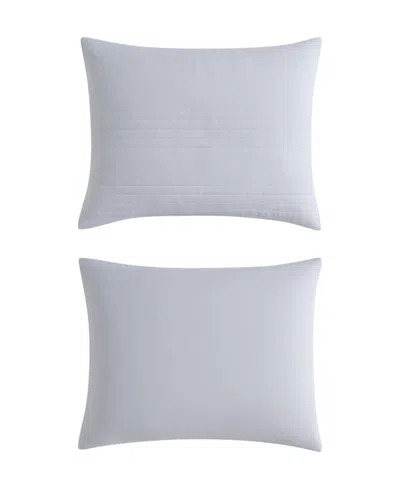 Vera Wang Seersucker Stripe Quilt Set In White
