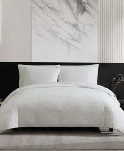 Vera Wang Bark Texture Cotton Jacquard Duvet Cover Set