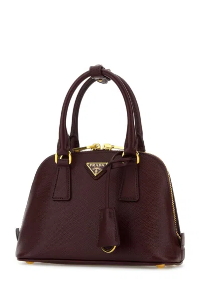 Prada Burgundy Leather Handbag