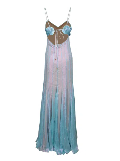 Maria Lucia Hohan Flowing Maxi Dress With Sweetheart Neckline In Blue