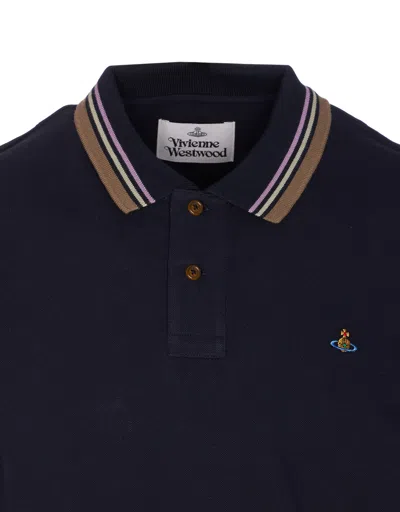 Vivienne Westwood Classic Cotton Pique Polo Shirt In Black