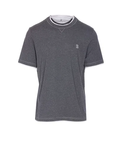 Brunello Cucinelli Short-sleeved T-shirt In Gray