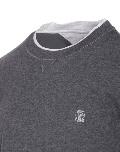 Brunello Cucinelli Short-sleeved T-shirt In Gray