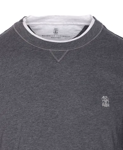 Brunello Cucinelli Short-sleeved T-shirt In Gray