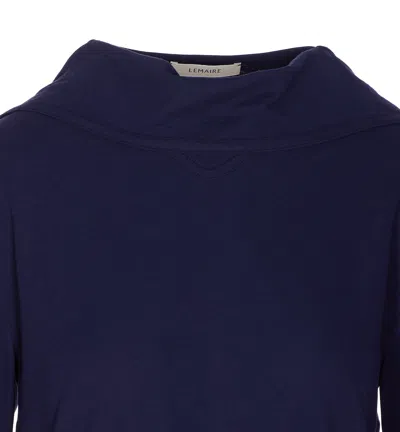 Lemaire Crewneck Foulard Top Bow In Blue