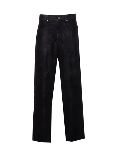 Isabel Marant Étoile Womens Black Kelvina Wide-leg Faux-leather Trousers