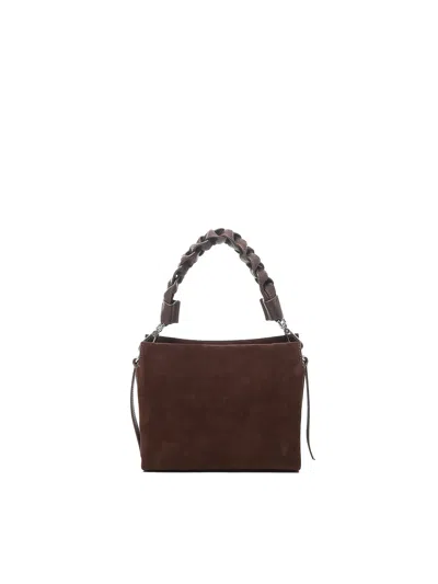 Coccinelle Braided-handle Suede Shoulder Bag