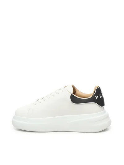 Philipp Plein Low-top Sneakers With Calf Leather Upper In White