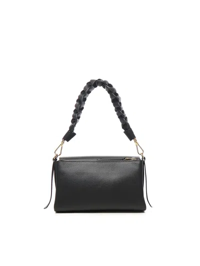 Coccinelle Boheme Grana Double Shoulder Bag In Black