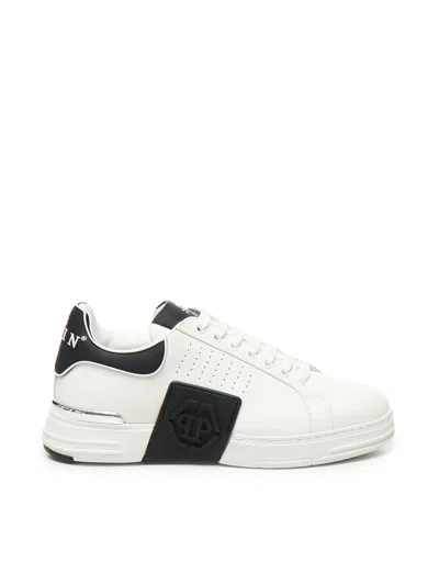 Philipp Plein Nappa Leather Sneakers Low Top Hexagon In Multi