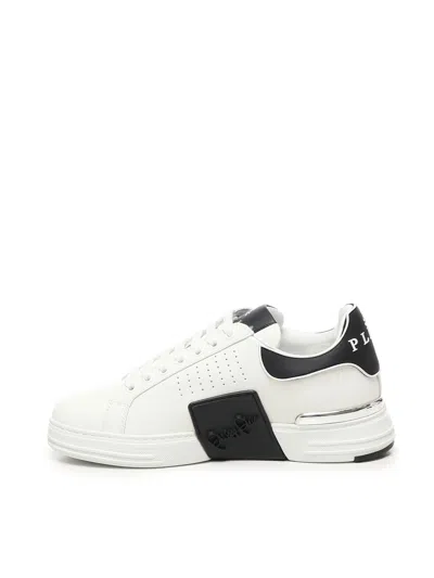 Philipp Plein Nappa Leather Sneakers Low Top Hexagon In Multi