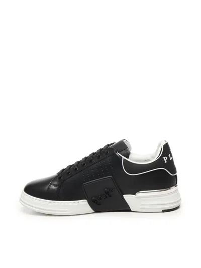 Philipp Plein Nappa Leather Sneakers Low Top Hexagon In Multi