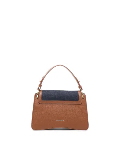 Coccinelle C-me Denim-panel Leather Tote Bag