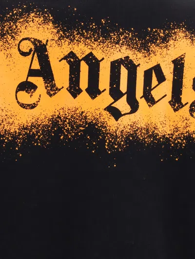 Palm Angels Men Spray Bear Loose Hoody In Black