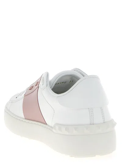 Valentino Studded Calfskin Sneakers Rubber Studs In White