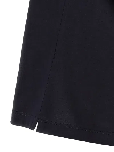 Brunello Cucinelli Graphic Print Crew Neck T-shirt With Side Slits In Black
