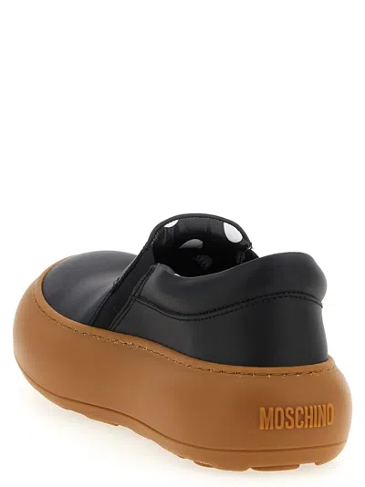 Moschino Slip-on Sneakers Sole Contrasting In Black