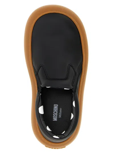 Moschino Slip-on Sneakers Sole Contrasting In Black