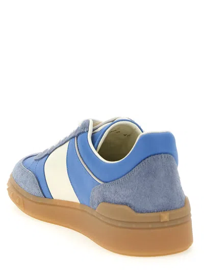 Valentino Garavani Upvillage Low Top Trainer In Crust Leather And Nylon