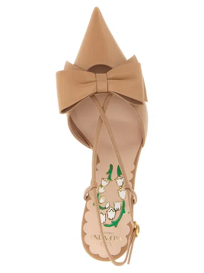 Valentino Pink Slingback Heels In Neutral