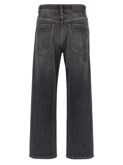Brunello Cucinelli Jeans With Belt Loops In Gray