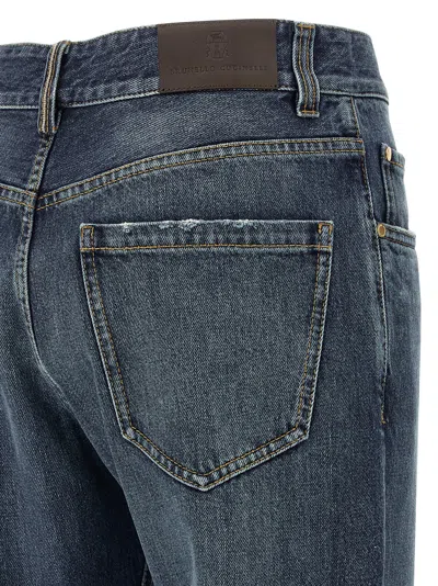 Brunello Cucinelli The Column Jeans Blue In Blue