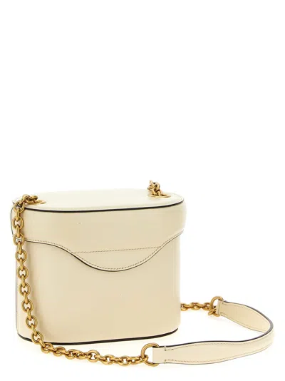 Valentino Vanity Leather Shoulder Bag In White