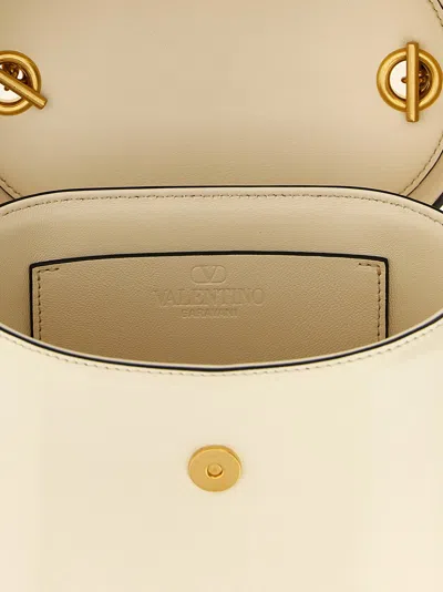 Valentino Vanity Leather Shoulder Bag In White