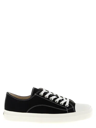 Moschino Sneakers In Canvas Edge In Black