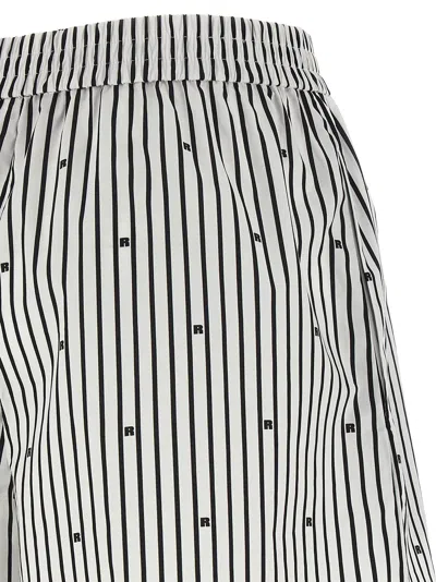Rotate Birger Christensen Waistband Striped Logo Shorts Side Pockets