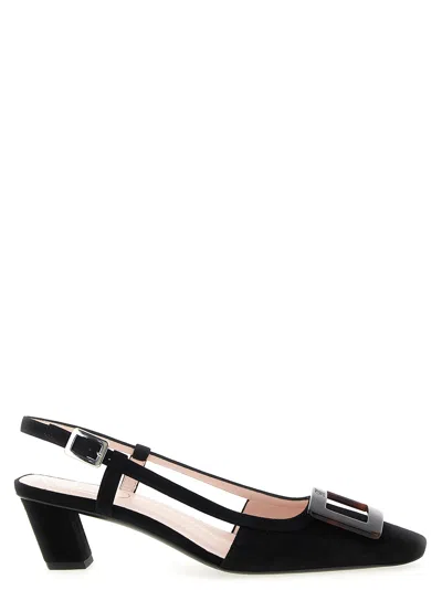 Roger Vivier Vivier Slingback Pumps Turtle Buckle Detail In Black