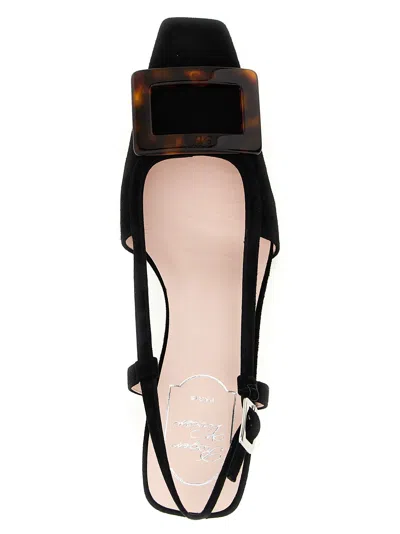 Roger Vivier Vivier Slingback Pumps Turtle Buckle Detail In Black