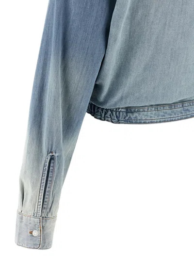 R13 Wrap Around Shirt In Blue