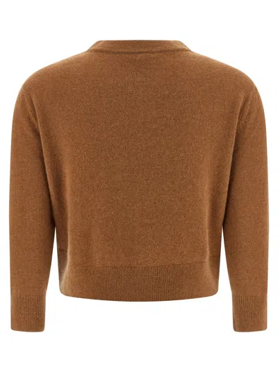 R13 Twisted-knot Cashmere Cardigan In Brown