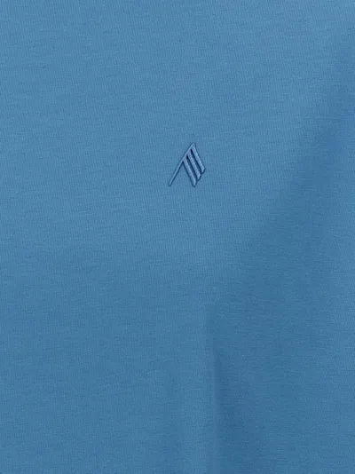 Attico Maxi Shoulder Strap T-shirt Light Blue In Blue