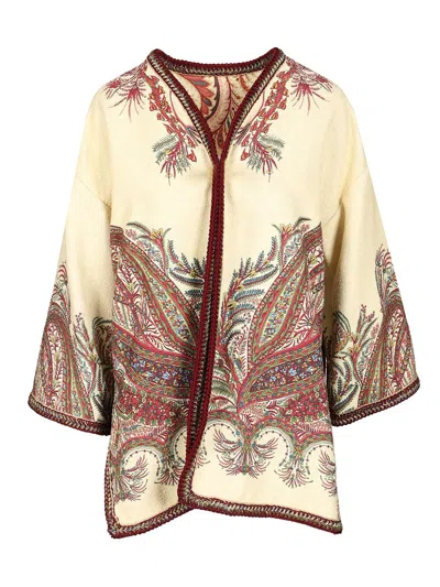 Etro Woman Jacket Pastel Yellow Size Onesize Polyester In Multi