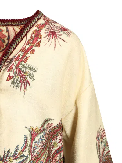 Etro Woman Jacket Pastel Yellow Size Onesize Polyester In Multi