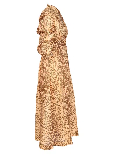 Zimmermann Cascadian Plunge Midi Dress Clothing