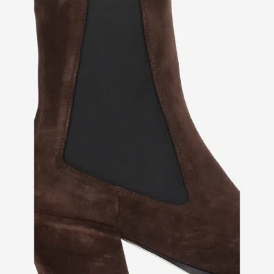 Paris Texas Pointed Toe Suede Ankle Boots With Block Heel