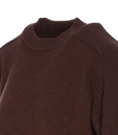 Loulou Studio Crewneck Knitwear Long Sleeves In Brown