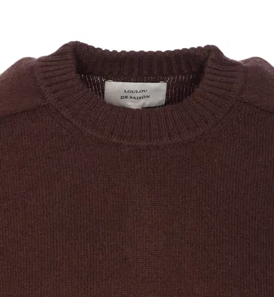 Loulou Studio Crewneck Knitwear Long Sleeves In Brown